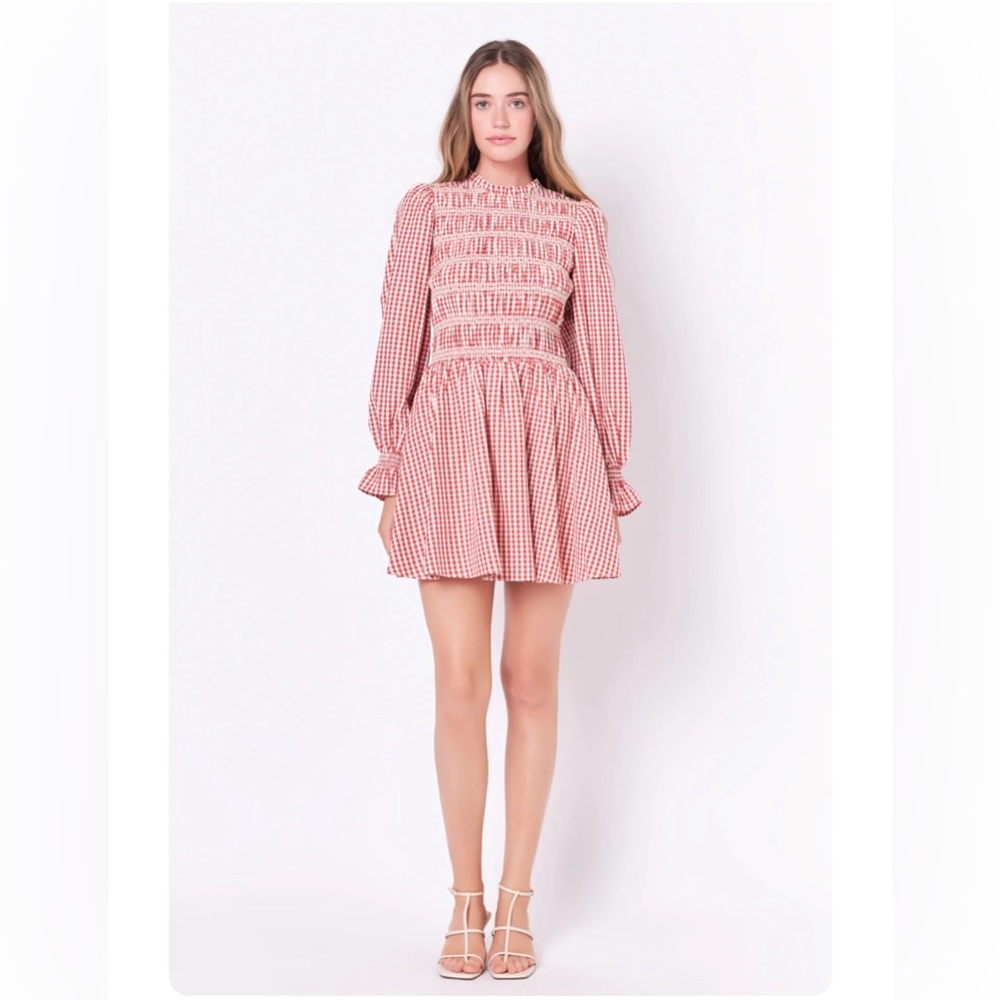 ENGLISH FACTORY gingham mini dress M